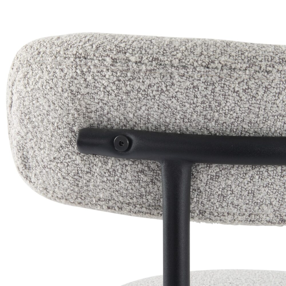 Kairo Bouclé Dining Chair – White