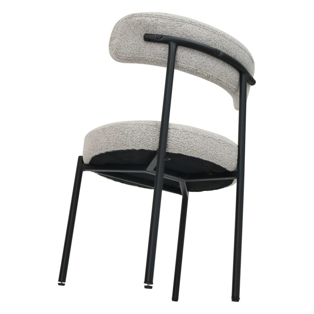 Kairo Bouclé Dining Chair – White
