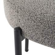 Plush Bouclé Dining Chair – Grey