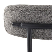 Plush Bouclé Dining Chair – Grey