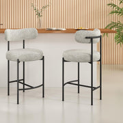 Boucle Bouclé Bar Stool – White