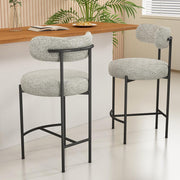 Boucle Bouclé Bar Stool – White