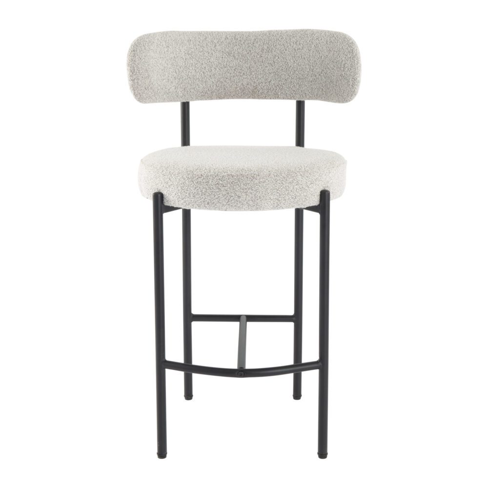 Boucle Bouclé Bar Stool – White