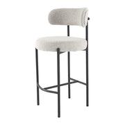 Boucle Bouclé Bar Stool – White