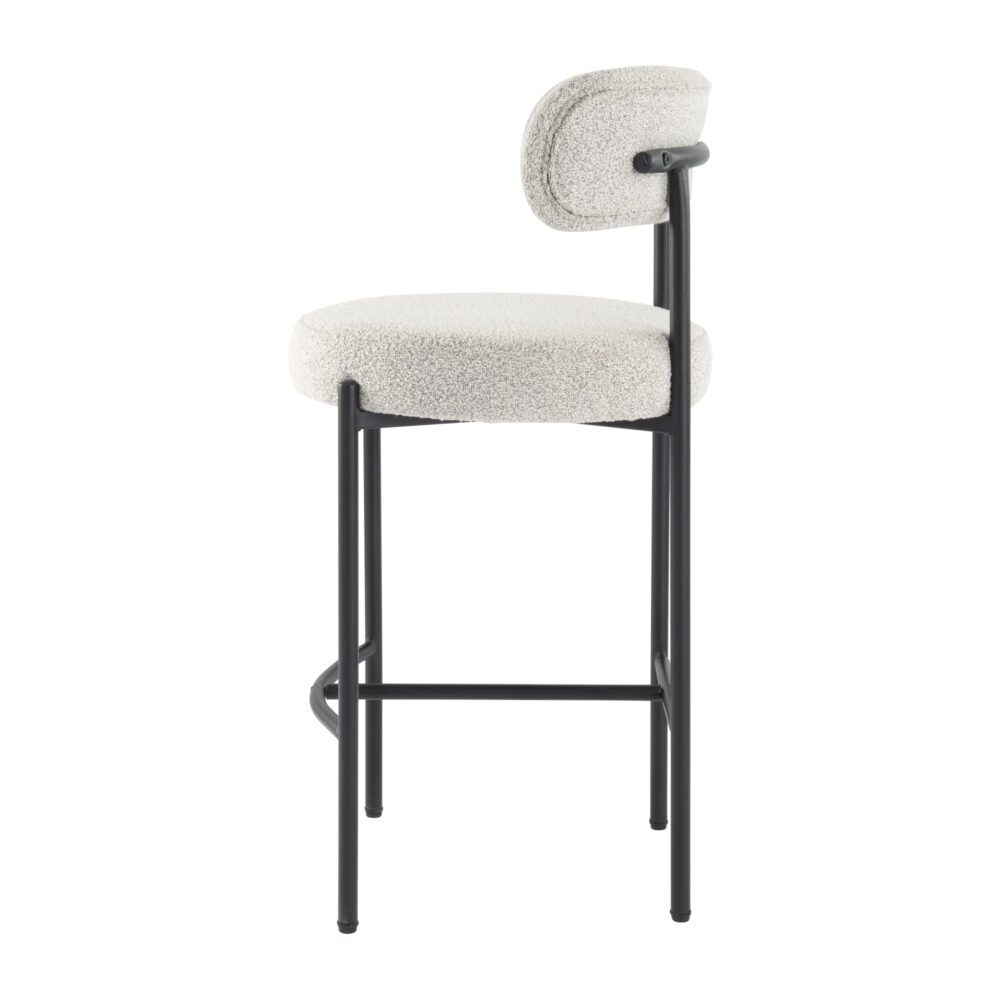 Boucle Bouclé Bar Stool – White