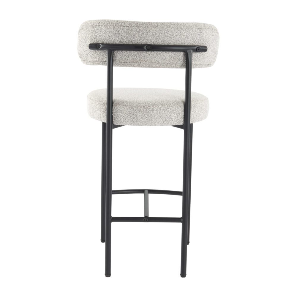 Boucle Bouclé Bar Stool – White