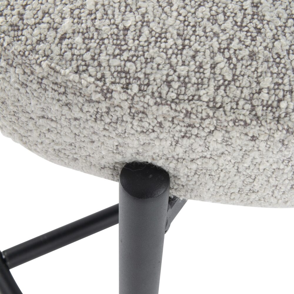 Boucle Bouclé Bar Stool – White