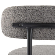 Low Bouclé Bar Stool – Grey
