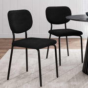 Kendall Bouclé Dining Chair – Charcoal