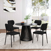 Kendall Bouclé Dining Chair – Charcoal