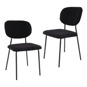 Kendall Bouclé Dining Chair – Charcoal