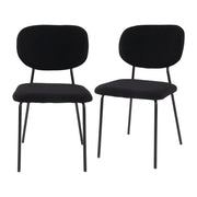 Kendall Bouclé Dining Chair – Charcoal