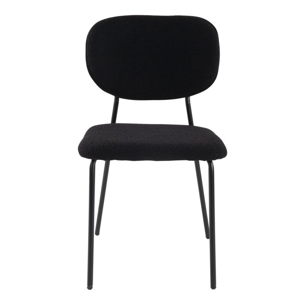 Kendall Bouclé Dining Chair – Charcoal