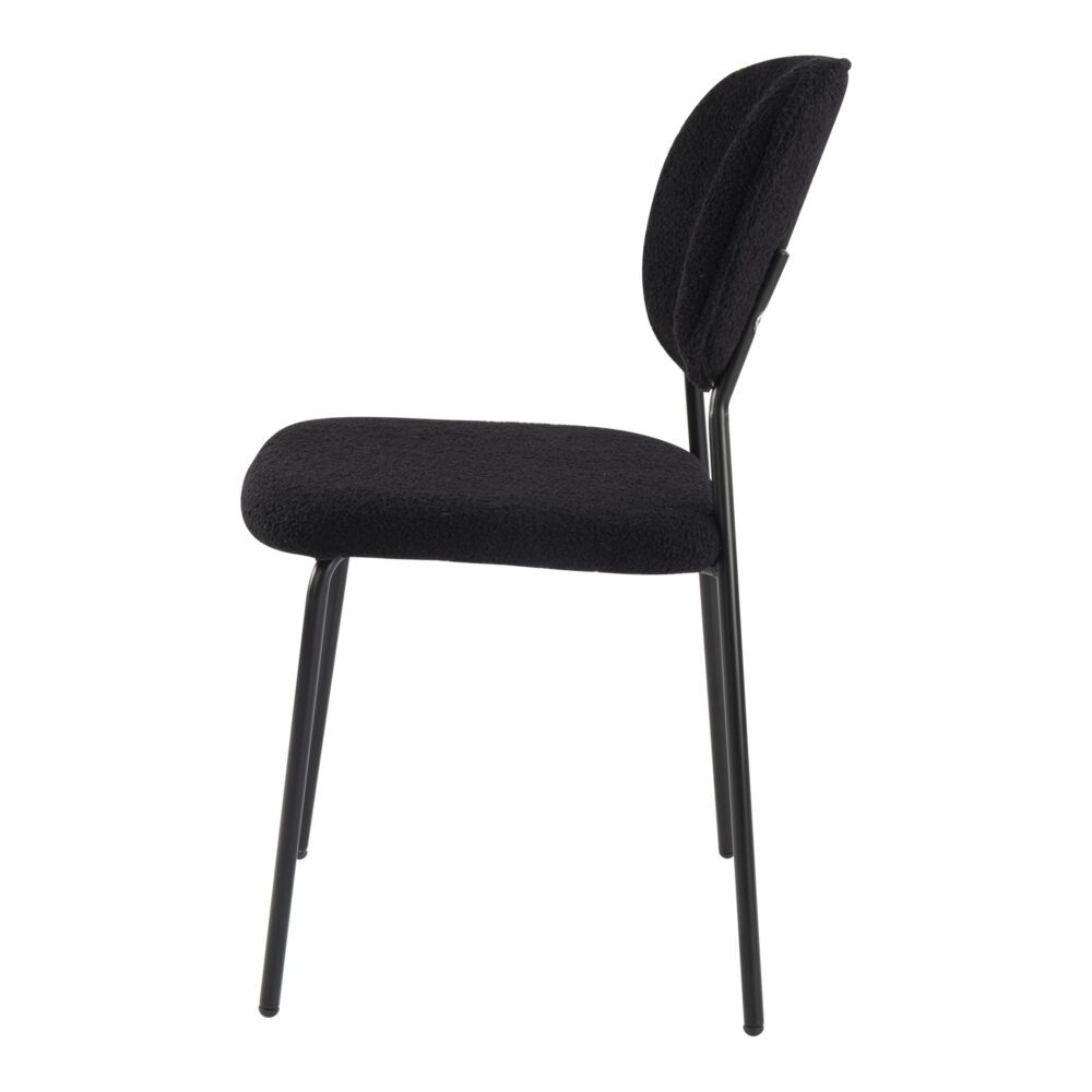 Kendall Bouclé Dining Chair – Charcoal