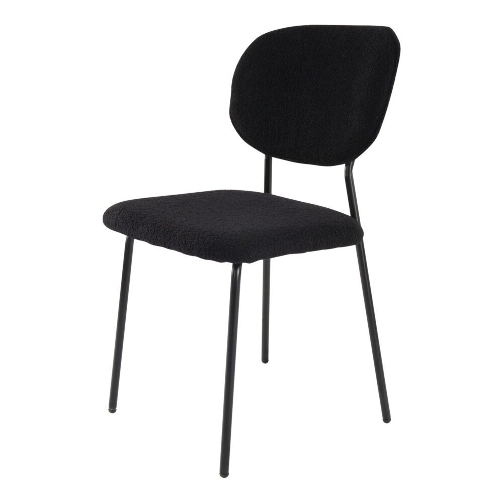 Kendall Bouclé Dining Chair – Charcoal