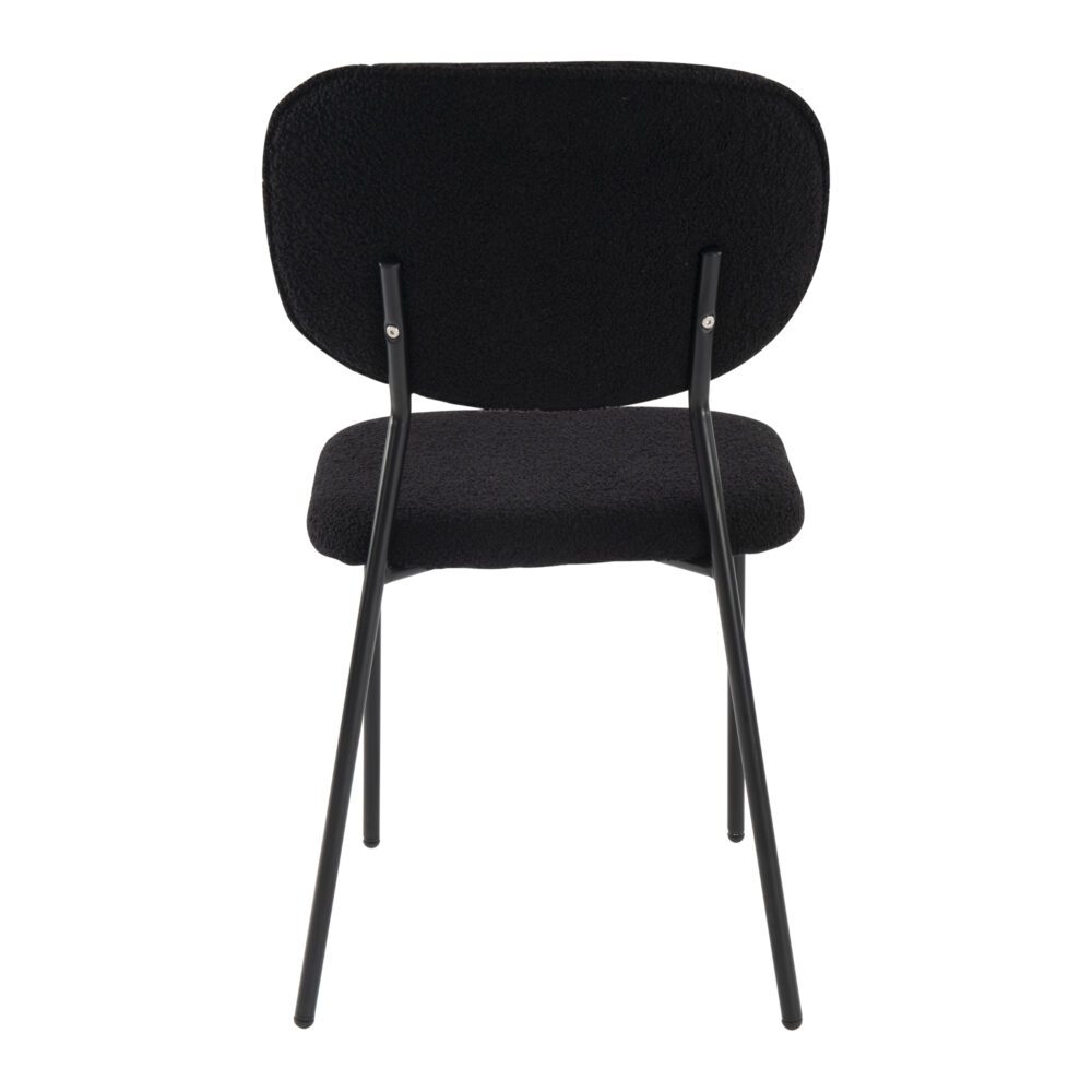 Kendall Bouclé Dining Chair – Charcoal