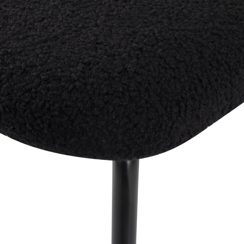 Kendall Bouclé Dining Chair – Charcoal