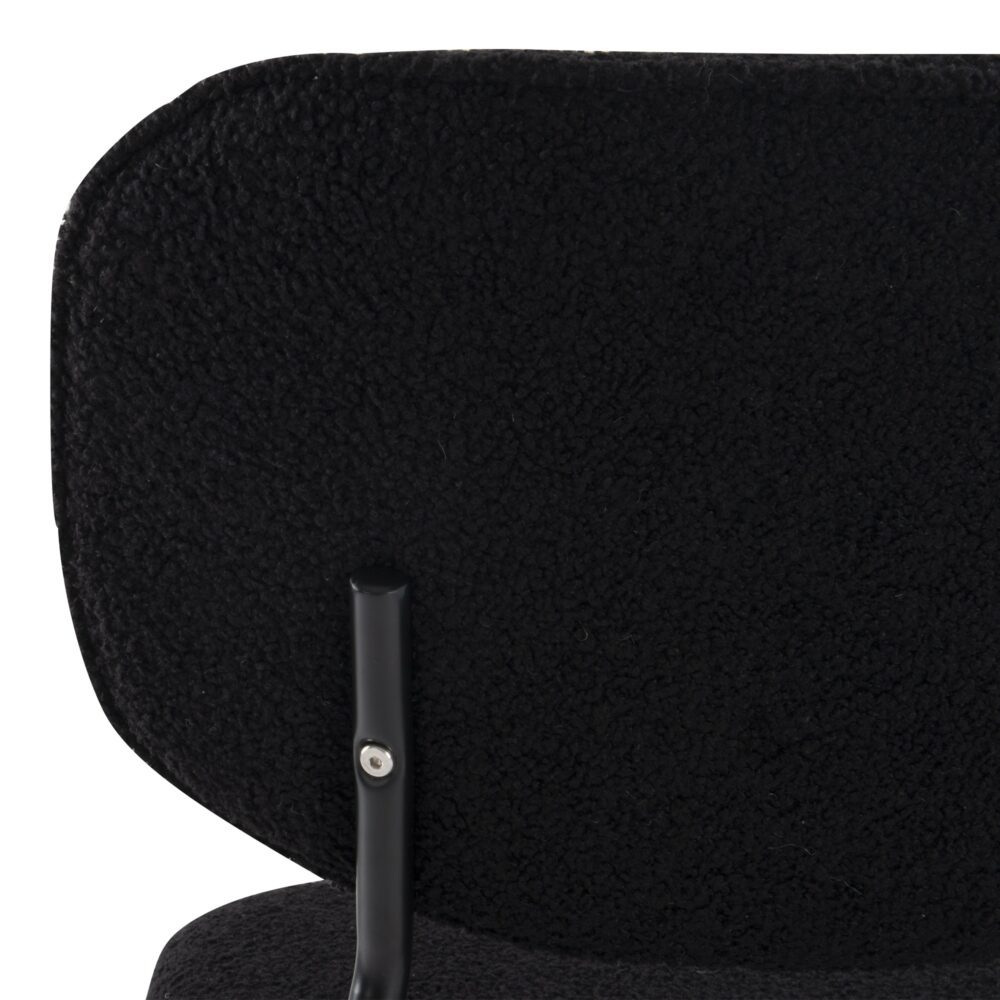 Kendall Bouclé Dining Chair – Charcoal