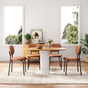 Tan Metal Dining Chair