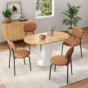 Tan Metal Dining Chair