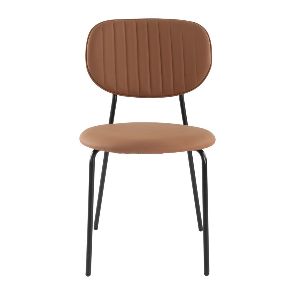 Tan Metal Dining Chair