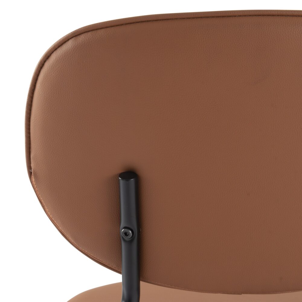 Tan Metal Dining Chair