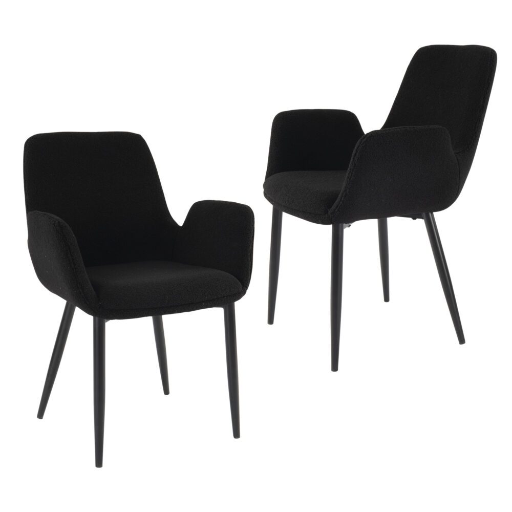 Seaton Bouclé Armchair – Charcoal