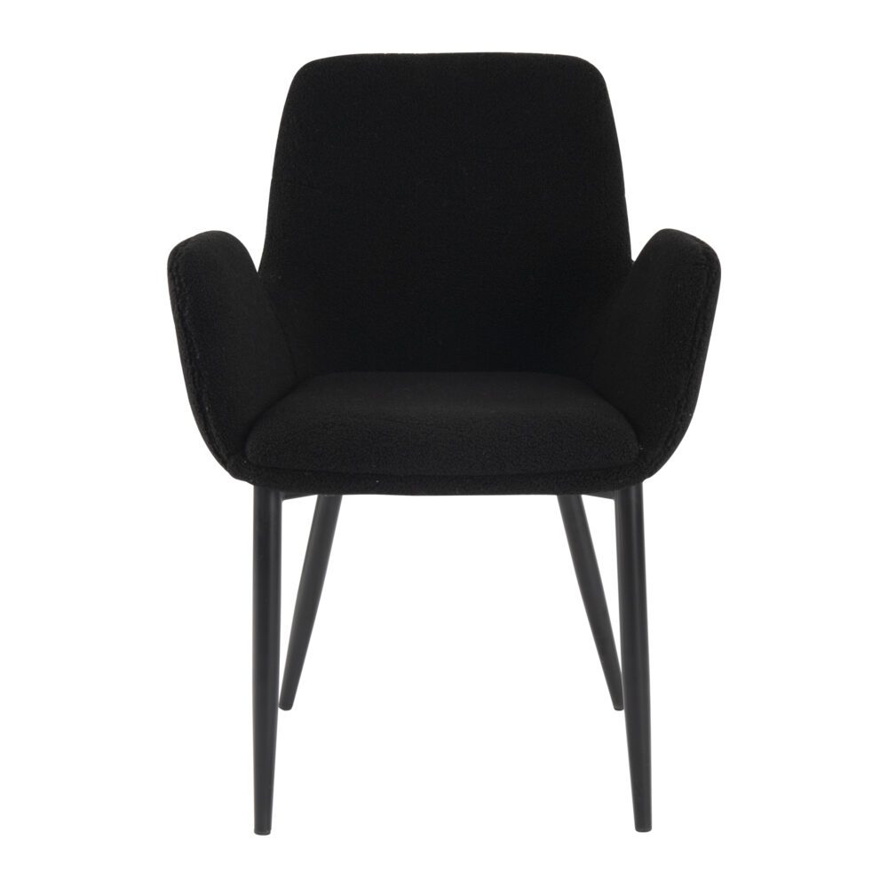 Seaton Bouclé Armchair – Charcoal