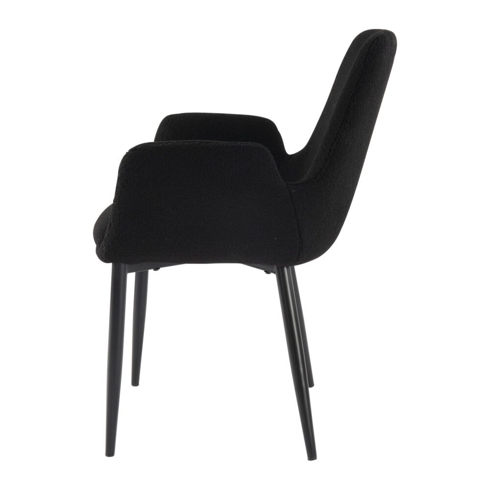 Seaton Bouclé Armchair – Charcoal