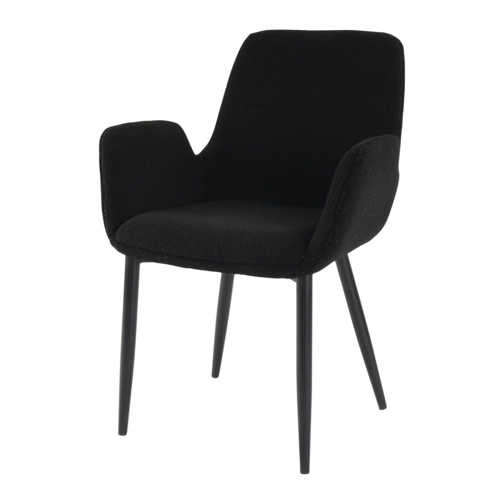 Seaton Bouclé Armchair – Charcoal