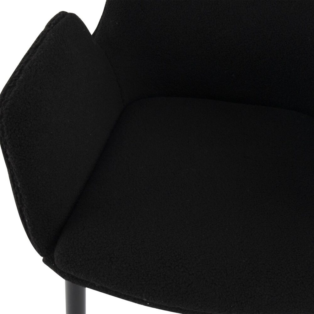 Seaton Bouclé Armchair – Charcoal