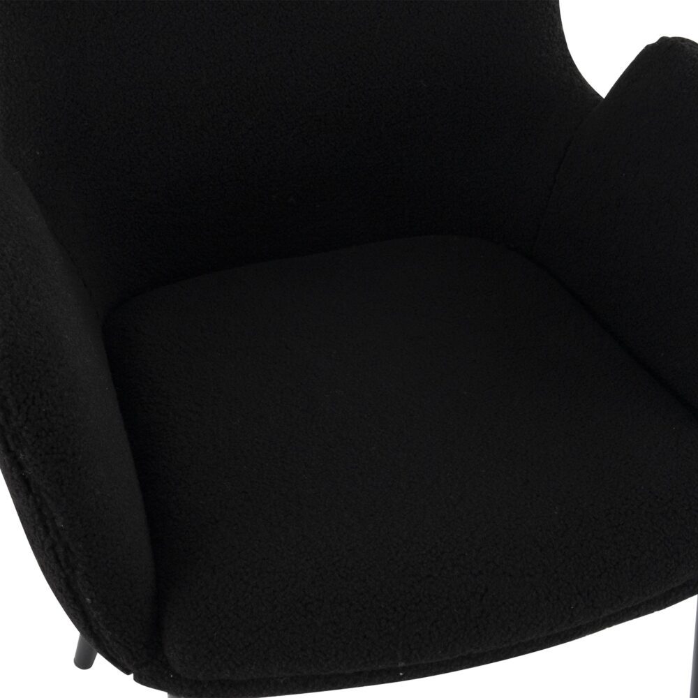 Seaton Bouclé Armchair – Charcoal
