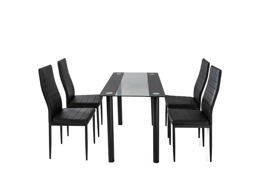 Fairmont Metal Dining Set – Black
