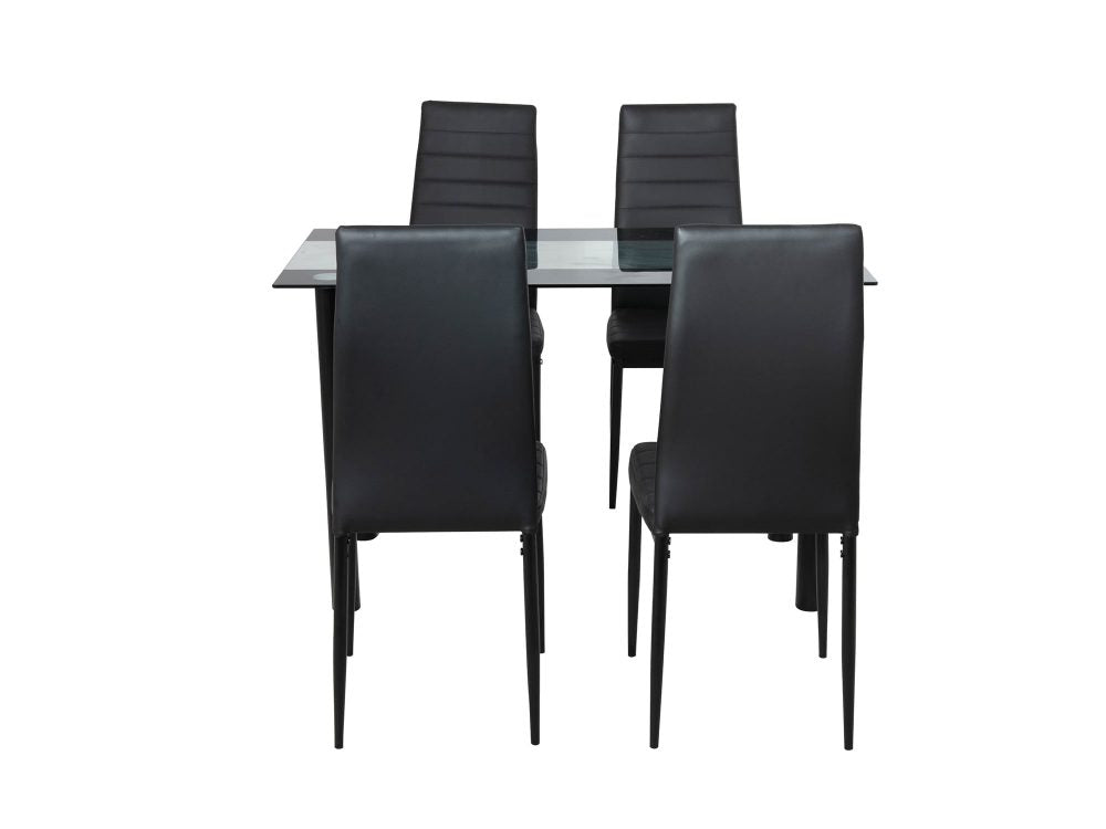 Fairmont Metal Dining Set – Black