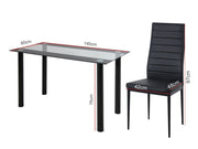 Fairmont Metal Dining Set – Black