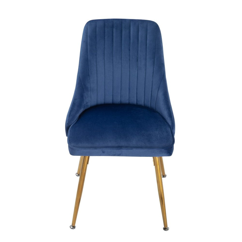 Cruz Velvet Dining Set – Blue
