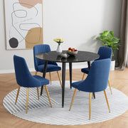 Cruz Velvet Dining Set – Blue