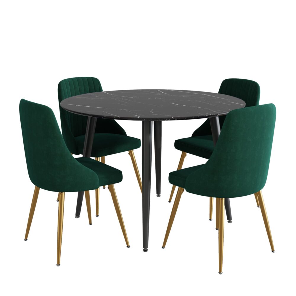 Dante Velvet Dining Set
