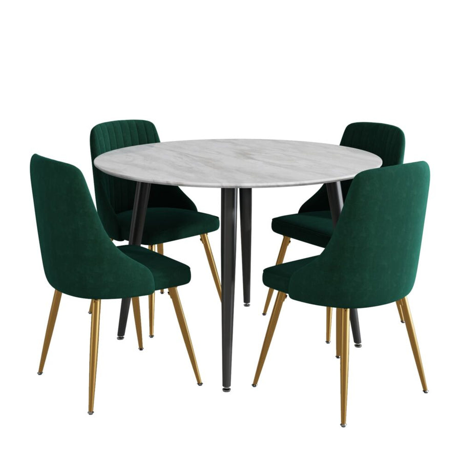 Cove Velvet Dining Set
