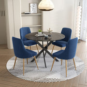 Marble Velvet Dining Set