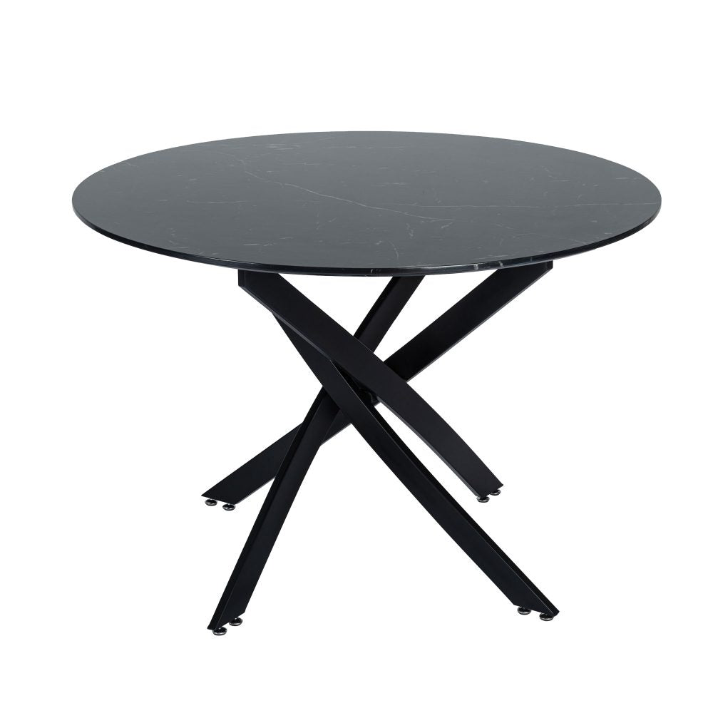 Marble Velvet Dining Set