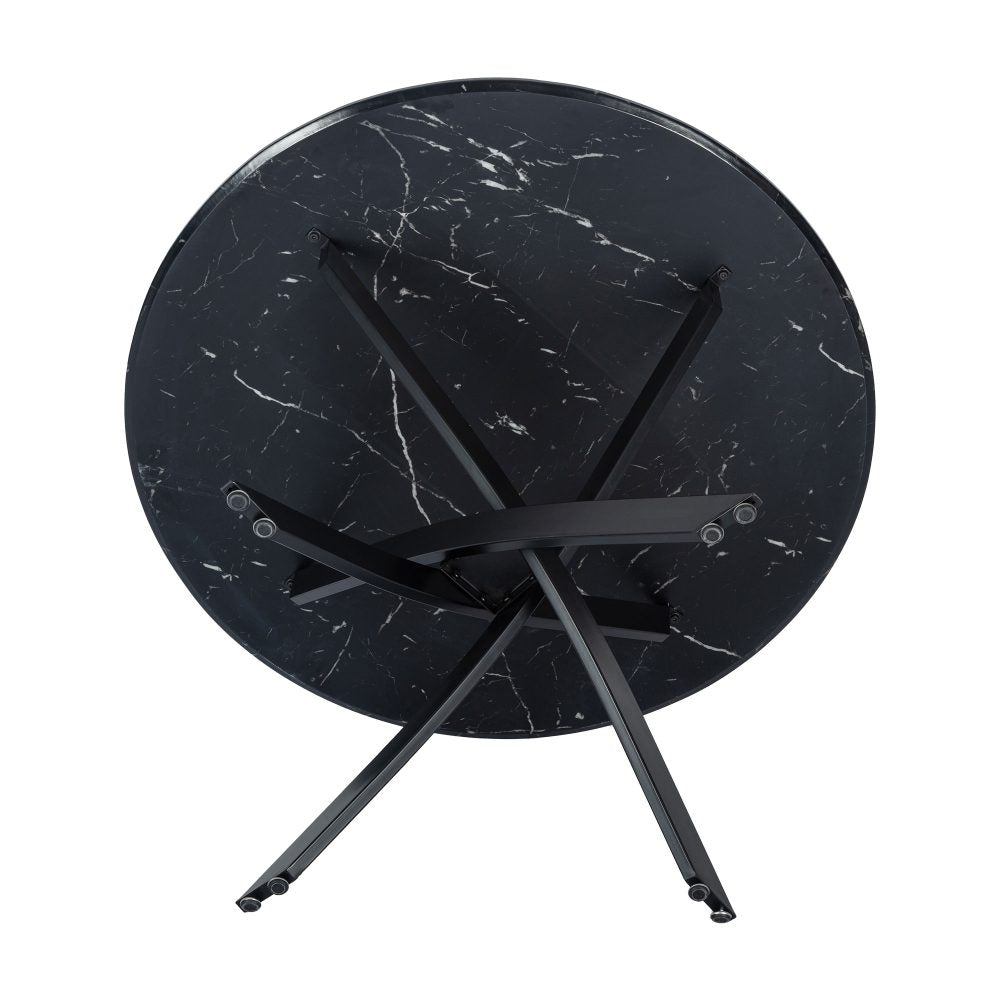 Marble Velvet Dining Set