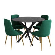 Delphi Velvet Dining Set