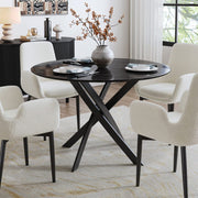 Coastal Metal Dining Table – Black