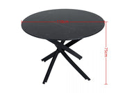 Coastal Metal Dining Table – Black