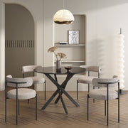 Coastal Metal Dining Table – Black