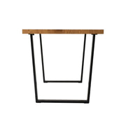 Venice Metal Dining Table – Natural