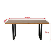 Venice Metal Dining Table – Natural