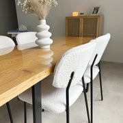 Venice Metal Dining Table – Natural