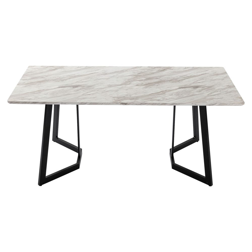 Marble Velvet Dining Set